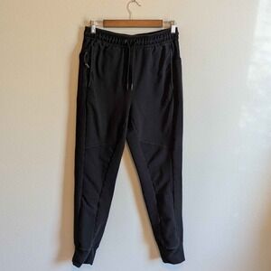 Reebok Jogger Mens Small Black Tapered Fleece